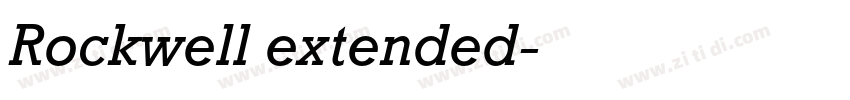 Rockwell extended字体转换